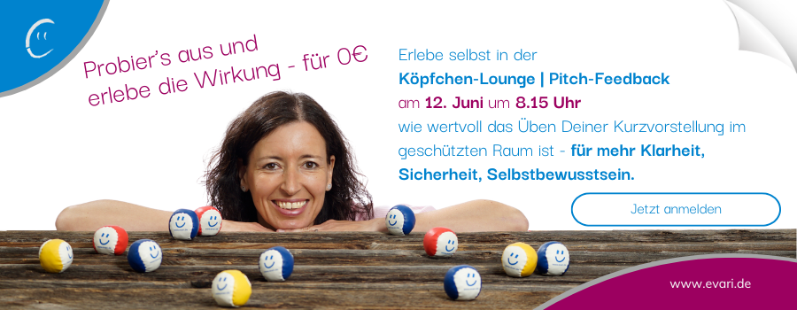 Infobanner zu Köpfchen-Lounge | Pitch-Feedback am 12.06.2026